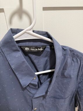 TravisMathew Men's Button-Up Shirt in Slate Blue